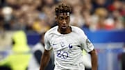 Kingsley Coman avec l'équipe de France face aux Pays-Bas