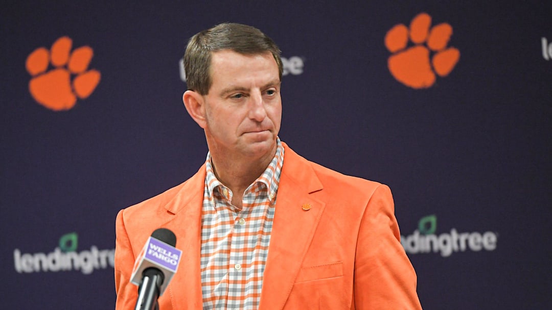 Clemson football head coach Dabo Swinney speaks during National Signing Day on Feb. 2.

Clemson National Signing Day Feb 2