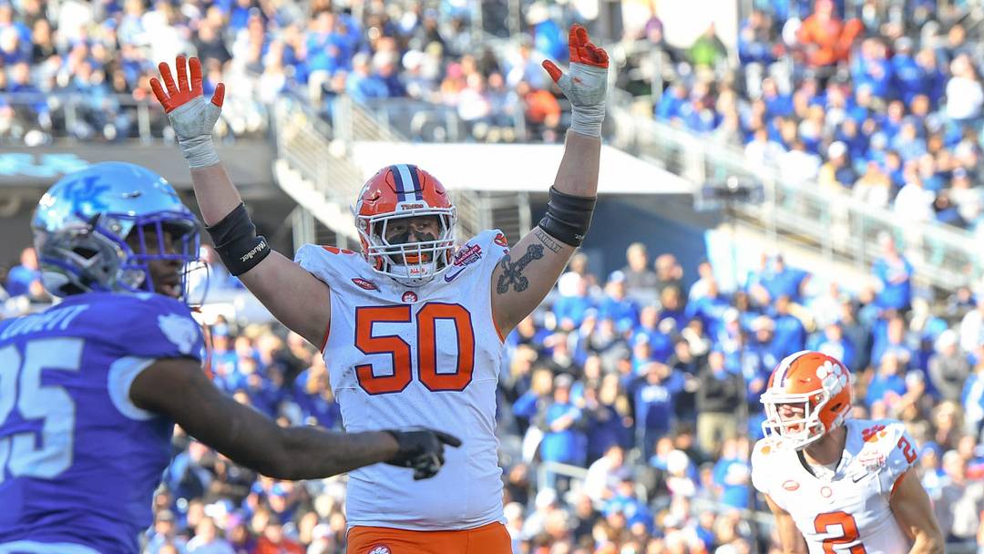 Clemson offensive lineman Collin Sadler (50) is questionable to play on Saturday against Georgia Southern, despite a positive week. Clemson offensive lineman Collin Sadler (50) is questionable to play on Saturday against Georgia Southern, despite a positive week.