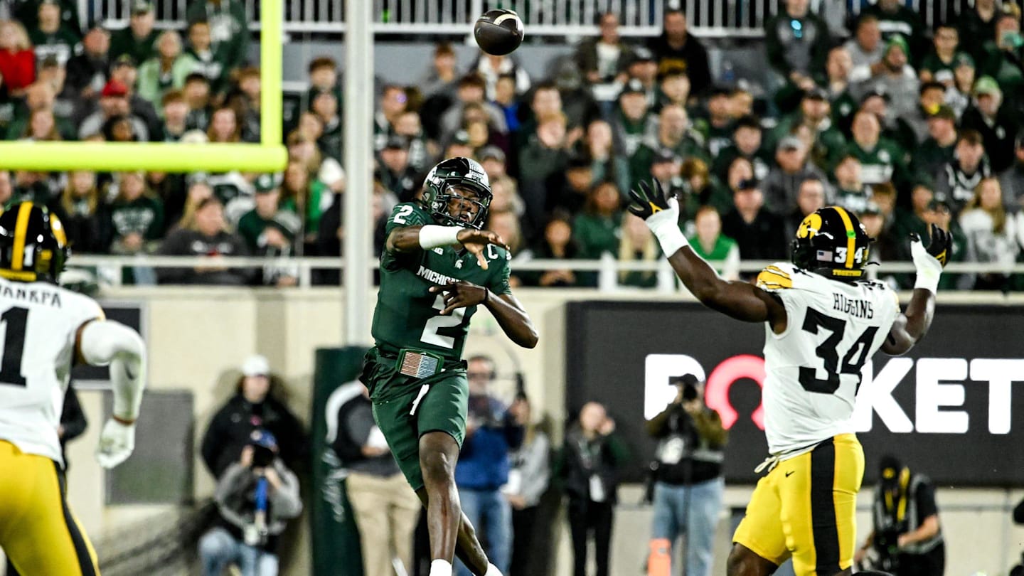 Michigan State QB Aidan Chiles' growth on full display against Iowa