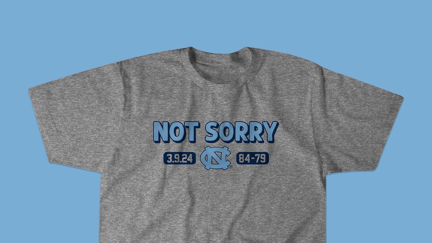 Sorry, Not Sorry: UNC fans need this new shirt - Vimarsana News