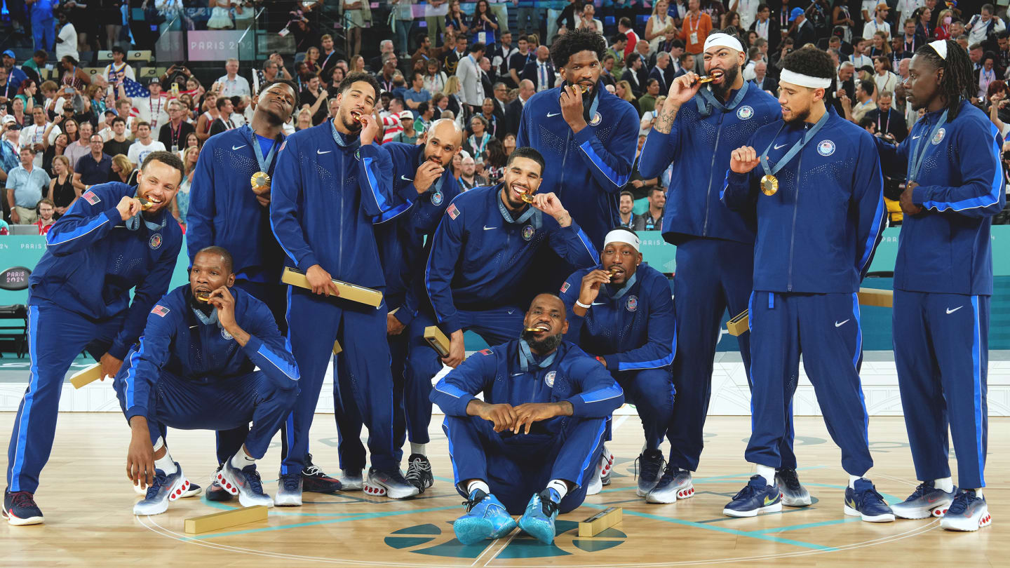 USA Men’s Basketball Recreates Iconic Photo on Paris Steps After Winning Gold Medal