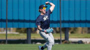 Detroit Tigers outfielder prospect Max Clark works out during spring training at TigerTown in Lakeland, Fla. on Thursday, Feb. 22, 2024.