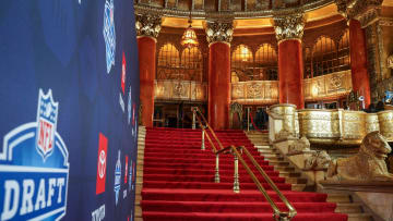 The scene for the 2024 NFL Draft Red Carpet presented by Toyota at the Fox Theatre in downtown