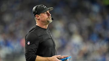 Lions head coach Dan Campbell during the playoff game against the Commanders.