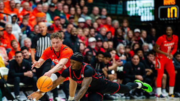 CSU's Bowen Born goes after a loose ball during a game against San Diego State. 