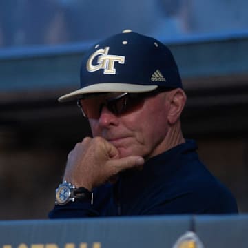 Kent State hosted the Georgia Tech Yellow Jackets at Schoonover Stadium on Tuesday, May 17. Former Kent State baseball head coach Danny Hall returns as Georgia Tech coach. Hall in the visitor dugout.

Ksu Bsb 051722 Ls03