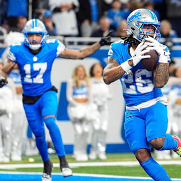 Detroit Lions running back Jahmyr Gibbs