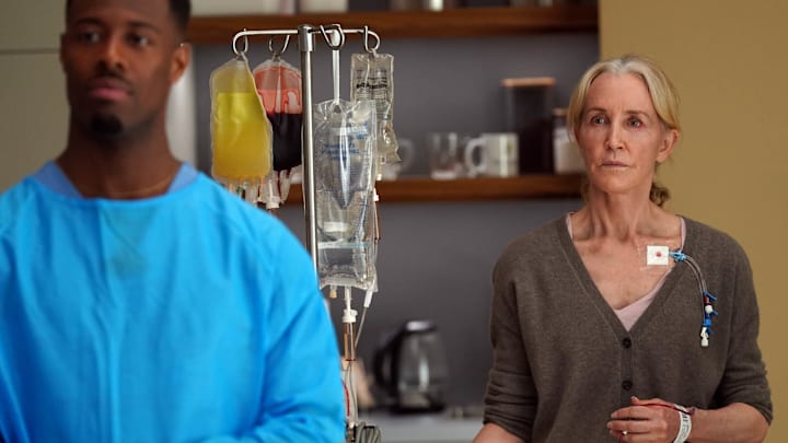 DOC: L-R: Patrick Walker and Felicity Huffman in the 2-hour Season Finale "Stuck" episode of DOC airing Tuesday, April. 14 (8:00-10:00 PM ET/PT) on FOX. CR: John Medland/FOX. ©2026 FOX Media LLC.