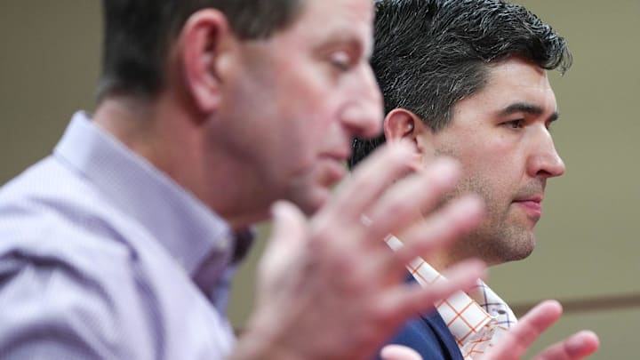 Clemson football Head Coach Dabo Swinney speaks about transfer portal issues during a press conference in the Smart Family Media Center in Clemson, SC, Friday, Jan 23 2026.