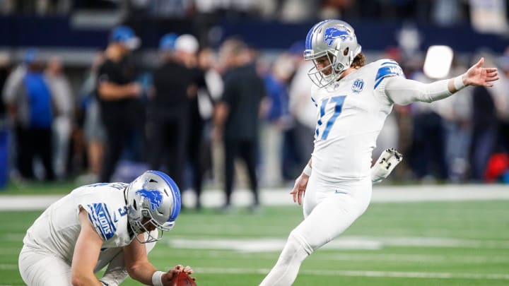 Detroit Lions kicker Michael Badgley.