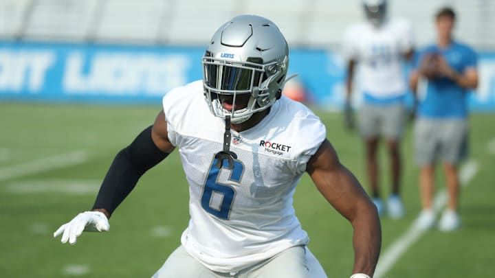 Detroit Lions safety Ifeatu Melifonwu (6) 