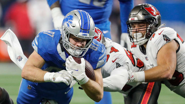 Detroit Lions tight end Sam LaPorta (87).