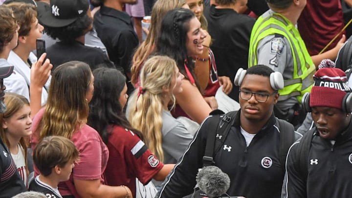 South Carolina quarterback LaNorris Sellers during Gamecock Walk outside of Williams-Brice Stadium in Columbia, S.C. Saturday, September 14, 2024.