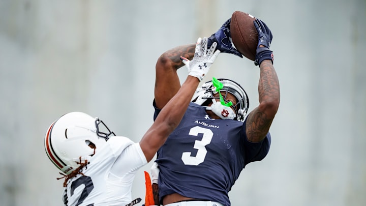 Auburn Tigers sophomore Perry Thompson is looking for a big sophomore season in 2025. Auburn Tigers sophomore Perry Thompson is looking for a big sophomore season in 2025.