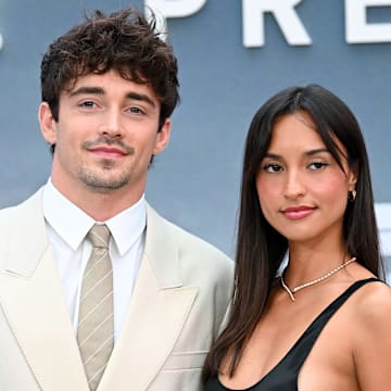 Charles Leclerc and Alexandra Saint Mleux