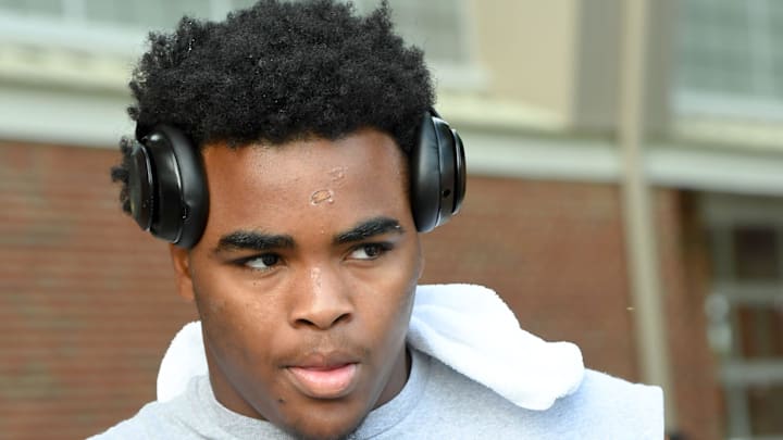 Seth Tillman, Class of 2027 defensive lineman from South Pointe High in Rock Hill, arrives for the 2025 Dabo Swinney Football Camp in Clemson, S.C. Tuesday, June 3, 2025.