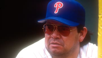 Fernando Valenzuela with the Philadelphia Phillies