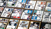 An assortment of baseball cards were available as part of the 2023 Milwaukee Brewers Clubhouse sale