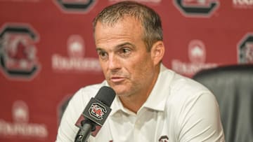 South Carolina Head Coach Shane Beamer after the game with LSU at Williams-Brice Stadium in Columbia, S.C. Saturday, September 14, 2024.
