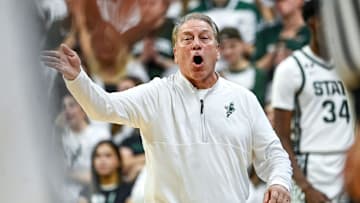 Michigan State's head coach Tom Izzo calls out to players during the first half against Bowling Green on Saturday, Nov. 16, 2024, Breslin Center in East Lansing.