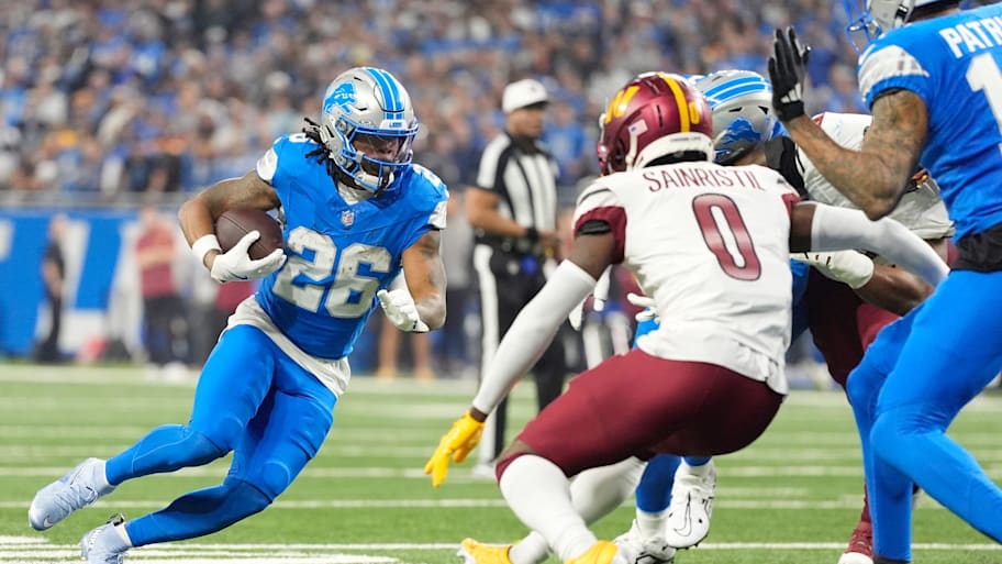 Detroit Lions running back Jahmyr Gibbs