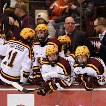 Former St. Cloud State coach Bob Motzko faces off with the Huskies for the first time as head coach of Minnesota Sunday, Dec. 29, 2019, at 3M Arena at Mariucci.