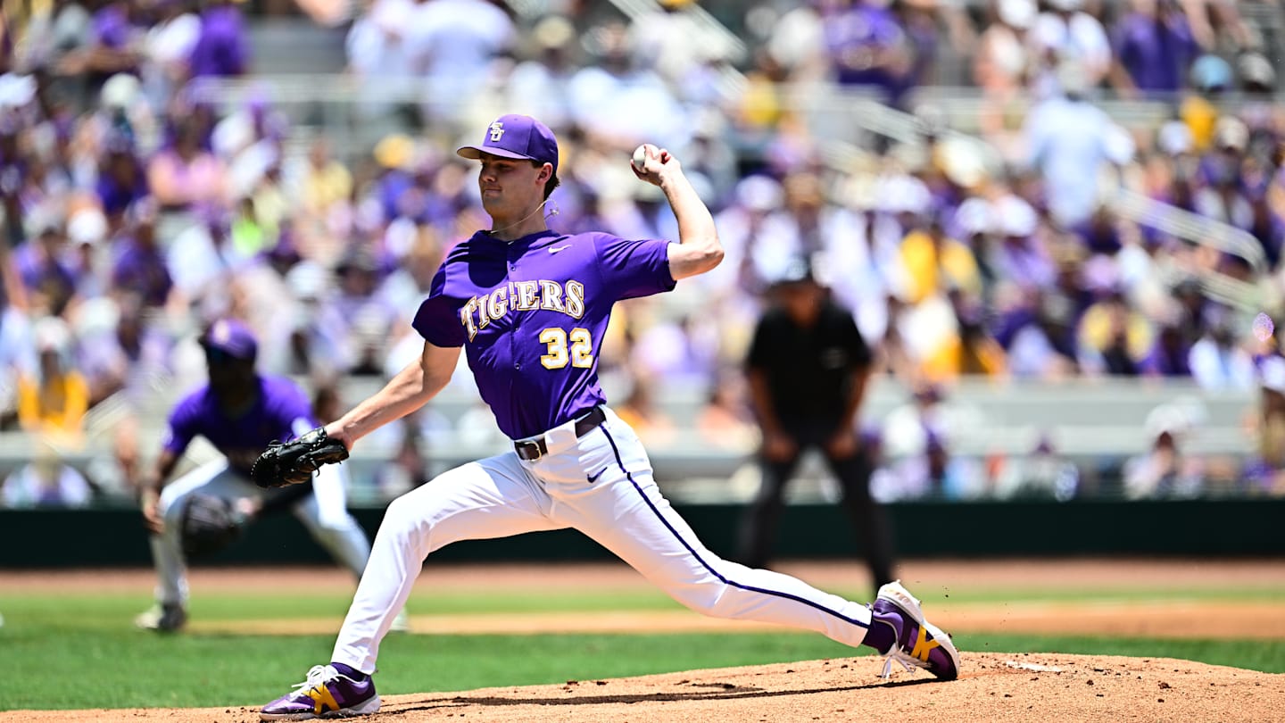 LSU Baseball Reveals Starting Pitcher for Matchup Against Arkansas Razorbacks in CWS