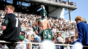Michigan State's fans look on during the second quarter in the game against Prairie View A&M on Saturday, Sept. 14, 2024, at Spartan Stadium in East Lansing.