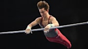 Oklahoma gymnast Brigham Frentheway