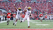 Michigan running back Donovan Edwards runs for a touchdown against Ohio State.