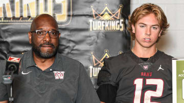 Westside High (SC) head coach Brian Lane and quarterback Cutter Woods spoke during a preseason media day. The reigning South Carolina Class 4A state champs open against Georgia Class 4A state runner-up Creekside High (GA) on Saturday night.