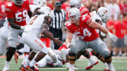 Ohio State Buckeyes offensive lineman Billy Price (54) blocks Bowling Green Falcons linebacker Trenton Greene (2) during the NCAA football game at Ohio Stadium on Sept. 3, 2016. Ohio State won 77-10. (Adam Cairns / The Columbus Dispatch)

Osu16bg Xtra Ac 55