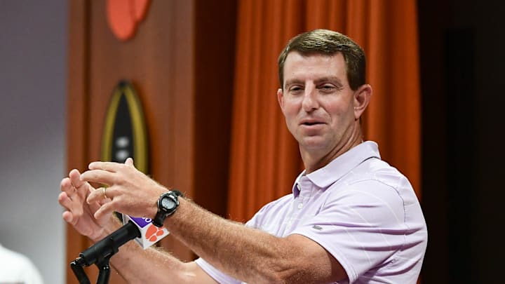 Dabo Swinney talks during his weekly press conference at the Allen Reeves football complex in Clemson Tuesday, September 17, 2019.

Dabo Press Conference Tuesday