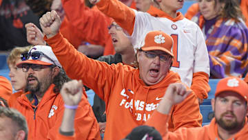 Clemson fans cheer 