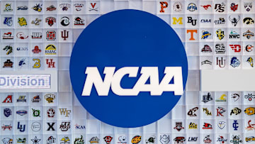 University logos cover a wall in the lobby of NCAA headquarters Thursday, Feb. 25, 2021, in Indianapolis.

Ncaa National Collegiate Athletics Association Office Headquarters In Indianapolis Feb 25 2021