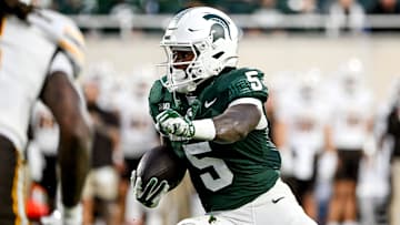 Michigan State's Makhi Frazier runs for a touchdown against Western Michigan during the second quarter on Friday, Aug. 29, 2025, in East Lansing.