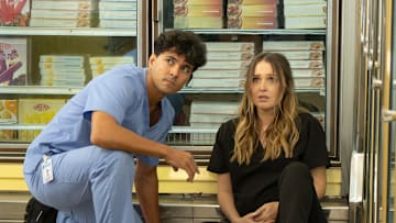 GREYÕS ANATOMY - ÒDrop It Like ItÕs HotÓ - In the midst of a deadly heat wave, the team at Grey Sloan struggles to keep up with an overwhelming amount of patients. Amelia and Winston face a challenging surgery, while Jo and Lucas run an errand for the hospital that takes an unexpected turn. THURSDAY, NOV. 21 (10:00-11:00 p.m. EST) on ABC. (Disney/Tina Thorpe) 
NIKO TERHO, CAMILLA LUDDINGTON