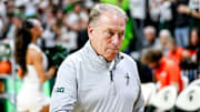Michigan State's coach Tom Izzo heads to the locker room before the game against Bowling Green on Thursday, Oct. 23, 2025, at the Breslin Center in East Lansing.