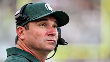 Michigan State's head coach Jonathan Smith looks on during the fourth quarter in the game against Prairie View A&M on Saturday, Sept. 14, 2024, at Spartan Stadium in East Lansing.