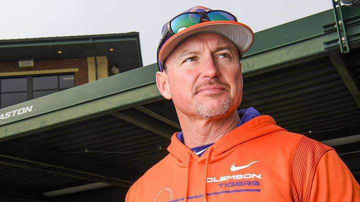 Clemson Head Coach Monte Lee during practice at Doug Kingsmore Stadium in Clemson Friday, January 28,2022.

Clemson Baseball Practice For 2022 Season Preview