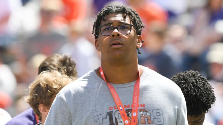 Recruit Brayden Jacobs during the Spring football game in Clemson, S.C. Saturday, April 6, 2024.