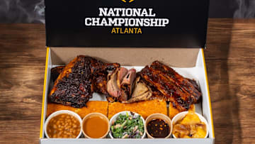 BBQ Box of Champions on Mercedes-Benz Stadium CFP National Championship menu 