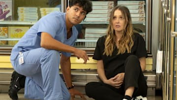 GREYÕS ANATOMY - ÒDrop It Like ItÕs HotÓ - In the midst of a deadly heat wave, the team at Grey Sloan struggles to keep up with an overwhelming amount of patients. Amelia and Winston face a challenging surgery, while Jo and Lucas run an errand for the hospital that takes an unexpected turn. THURSDAY, NOV. 21 (10:00-11:00 p.m. EST) on ABC. (Disney/Tina Thorpe) 
NIKO TERHO, CAMILLA LUDDINGTON