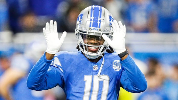 Detroit Lions quarterback Teddy Bridgewater waves to fans during warmups before the Denver Broncos game at Ford Field in Detroit on Saturday, Dec. 16, 2023. Detroit Lions quarterback Teddy Bridgewater waves to fans during warmups before the Denver Broncos game at Ford Field in Detroit on Saturday, Dec. 16, 2023.
