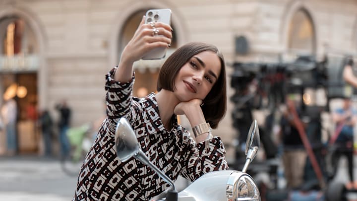 Emily in Paris. Lily Collins as Emily in Season 5 of Emily in Paris