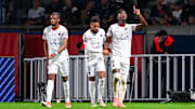 Habib Keita (à droite), après son but face au PSG, au Parc des Princes 