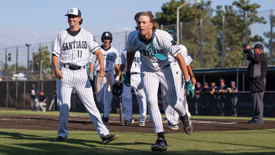 Striker Pence celebrates a home run