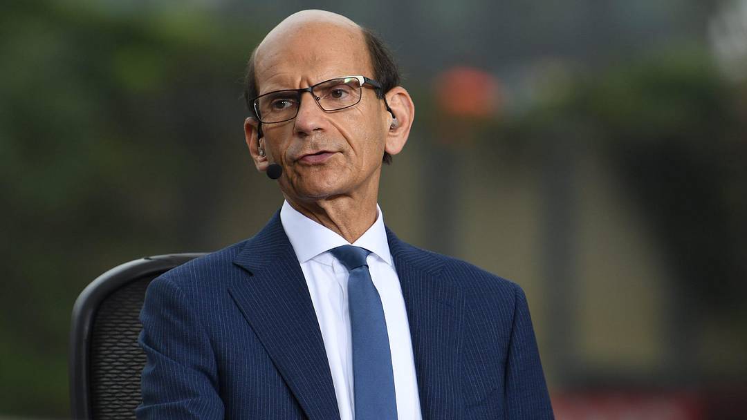 Paul Finebaum, radio and ESPN television personality, gets ready to speak on television.