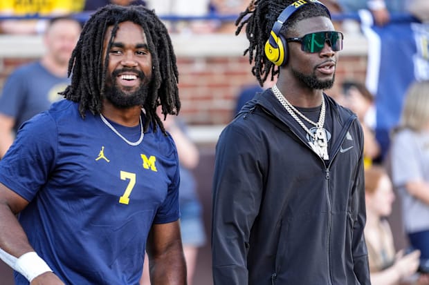 Michigan Football Donovan Edwards and Rod Moore